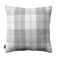 Poszewki na poduszki - Dekoria Poszewka Kinga na poduszkę krata szaro-biała 50 × 50 cm Edinburgh 102-115-79 - miniaturka - grafika 1