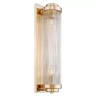 Lampy ścienne - Ścienna lampa salonowa Sergio szklany kinkiet glamour crystal złoty - miniaturka - grafika 1