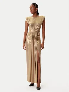 ARTIGLI Sukienka wieczorowa ACAB003146 Złoty Regular Fit - Sukienki - miniaturka - grafika 1