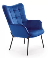 Fotele - Fotel ELIOR Zefir 2X, granatowy, 71x79x97 cm - miniaturka - grafika 1
