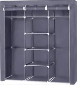 Szafy - Elior Szafa tekstylna z 9 półkami i 2 drążkami na ubrania - Eras - miniaturka - grafika 1