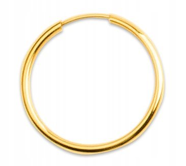 PIĘKNY ZŁOTY KOLCZYK KÓŁKO KOŁO 585 RING 22 mm