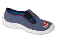 Buty dla chłopców - Kapcie trampki dziecięce chłopięce na gumki granatowe Befado 975X180-29 - miniaturka - grafika 1