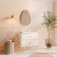 Szafki łazienkowe - Szafka łazienkowa wisząca pod umywalkę - Biała - 80 cm - SATOBAL - miniaturka - grafika 1