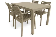 Meble gastronomiczne - Meble ogrodowe Siesta Artemis Ares 140 cm Taupe 4+1 - miniaturka - grafika 1