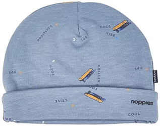 Czapki dla dzieci - Noppies Baby Baby-Chłopcy Boys Julich Allover Print czapka beanie, China Blue-P965, 3M-6M - grafika 1