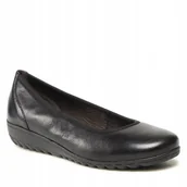 Baleriny - Baleriny Caprice 9-22151-29 sk��ra naturalna damskie wygodne czarne r.39 - miniaturka - grafika 1
