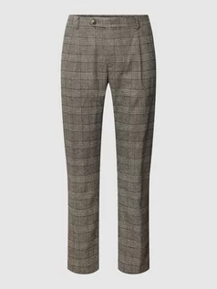 Spodnie męskie - Spodnie do garnituru o kroju slim fit ze wzorem w kratę glencheck - grafika 1