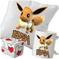 Gadżety dla niej i dla niego - Kubek + Poduszka Pokemon Eevee 330ml 40x40cm i Opakowanie Na Prezent - miniaturka - grafika 1