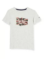 Koszulki męskie - Pepe Jeans Flag Logo S/S Koszulka męska, 913light Grey Marl, 14 años - miniaturka - grafika 1