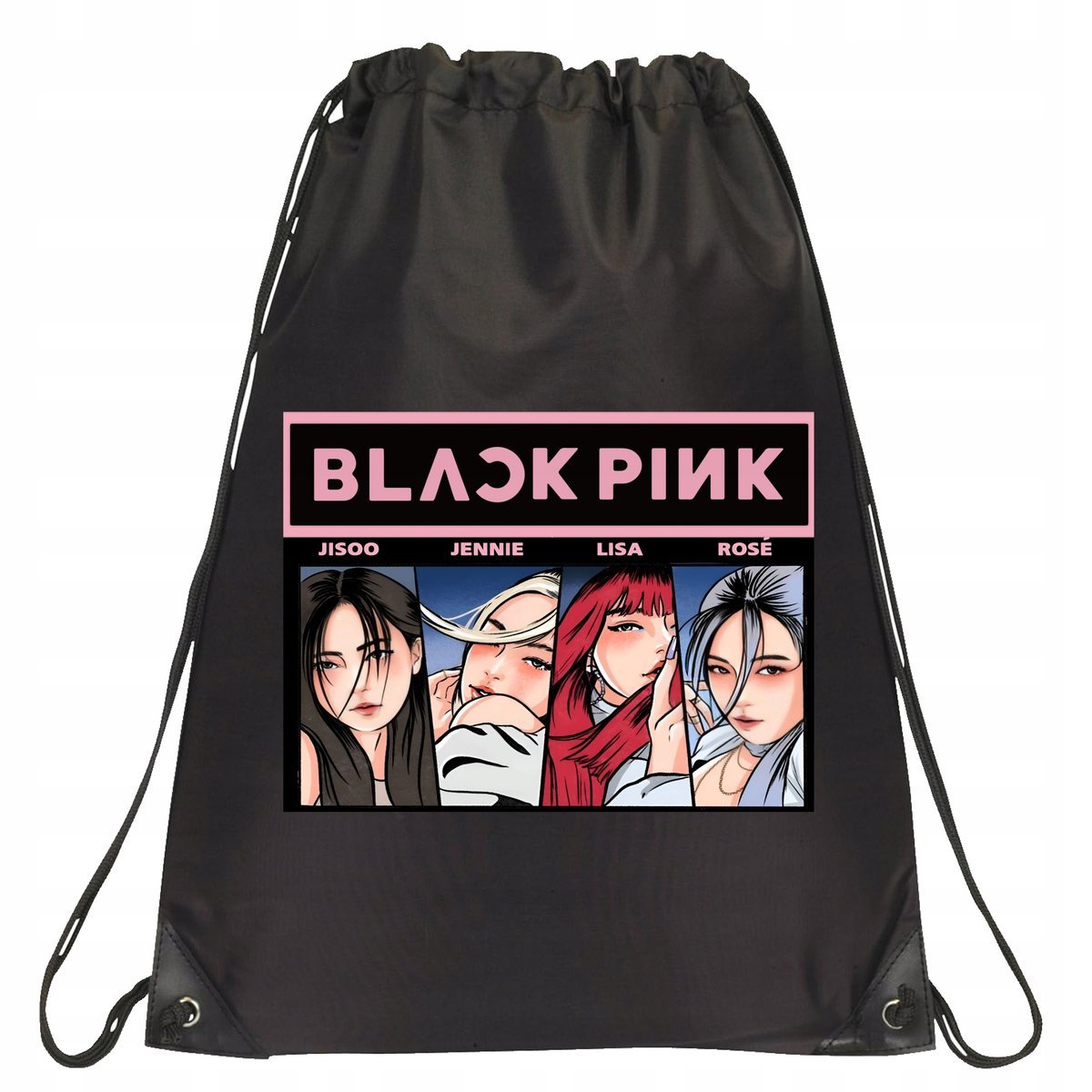 P364 PLECAK WOREK Z NADRUKIEM BLACKPINK DZIECIĘCY KPOP ZESPÓŁ MUZYCZNY