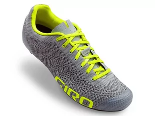 Buty męskie rowerowe- szosa GIRO EMPIRE E70 KNIT grey heather highlight yellow - Buty rowerowe - miniaturka - grafika 1