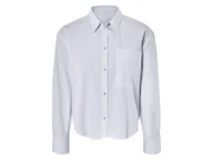 Koszule damskie - esmara® Koszula damska z bawełny (sztywny niebieski/biały, 44) - miniaturka - grafika 1