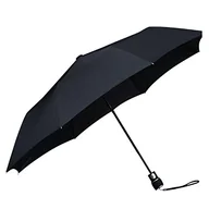 Parasole - Impliva Parasol składany damski męski jednokolorowy, czarny, 100 cm, tendencja - miniaturka - grafika 1