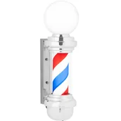 Pozostałe akcesoria fryzjerskie - physa Słupek barberski - obrotowy i podświetlany - wysokość 280 mm - odległość od ściany 25 cm - srebrna rama PHY- BP_05 - miniaturka - grafika 1