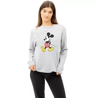 Bluzy damskie - Disney Damska bluza Mickey Strides, wrzos szary, 34 - grafika 1