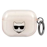 Akcesoria do słuchawek - Karl Lagerfeld KLAPUCHGD AirPods Pro cover złoty/silver Glitter Choupette - miniaturka - grafika 1