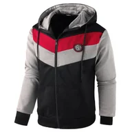 Bluzy męskie - Męska Bluza z Kapturem Sportowa Treningowa Dresowa Stylowa Szara L - miniaturka - grafika 1