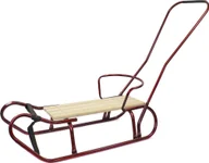 Sanki i ślizgacze - Sonia Sanki SONIA metalowe z oparciem i pchaczem - bordowe Uniwersalny - miniaturka - grafika 1