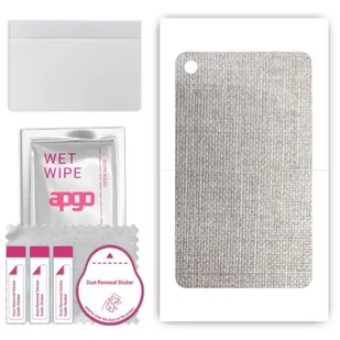 folia naklejka skórka strukturalna na TYŁ do Huawei MatePad C5E - Tkanina Denim Szary - apgo SKINS - Akcesoria do tabletów i e-booków - miniaturka - grafika 1