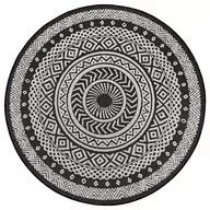 Dywany zewnętrzne - Czarno-szary dywan odpowiedni na zewnątrz Ragami Round, ø 120 cm - miniaturka - grafika 1
