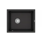 Zlewozmywaki - Mexen Pedro zlewozmywak granitowy 1-komorowy 560 x 460 mm, czarny nakrapiany - 6508561000-76 - miniaturka - grafika 1