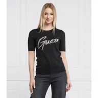 Swetry damskie - GUESS Sweter ODETTA | Slim Fit - miniaturka - grafika 1