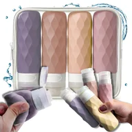 Akcesoria podróżnicze - Butelki silikonowe do samolotu podróżne bagażu na kosmetyki Peterson 90ml wielokolorowe - miniaturka - grafika 1