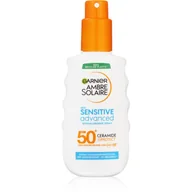 Balsamy i kremy do opalania - Garnier Ambre Solaire Sensitive Advanced Hypoallergenic Spray SPF50+ preparat do opalania ciała 150 ml unisex - miniaturka - grafika 1