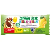 Gumy do żucia, lizaki, dropsy - Zdrowy Lizak Mniam Mniam, cytryna, 6 g - miniaturka - grafika 1