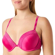 Biustonosze - Calvin Klein Damski biustonosz Push Up Plunge, Bardzo jagodowe, 105D - miniaturka - grafika 1