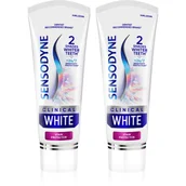 Pasty do zębów - Sensodyne Clinical White Stain Protector wybielająca pasta do zębów 2x75 ml - miniaturka - grafika 1