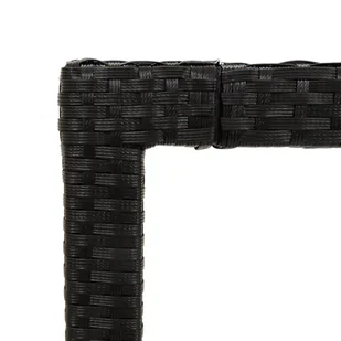 9-cz zestaw mebli ogrodowych z poduszkami, rattan PE, czarny - Meble ogrodowe - miniaturka - grafika 11