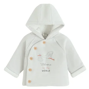 Cool Club, Bluza niemowlęca z kapturem, rozpinana, welurowa, szara - Moda i Uroda OUTLET - miniaturka - grafika 1