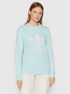 adidas Bluza Treofil Crew HL6678 Niebieski Regular Fit - Bluzy damskie - miniaturka - grafika 1