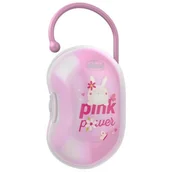 Smoczki uspokajające - Chicco Etui Podwójne Na Smoczek Różowe Z Zaczepem - miniaturka - grafika 1