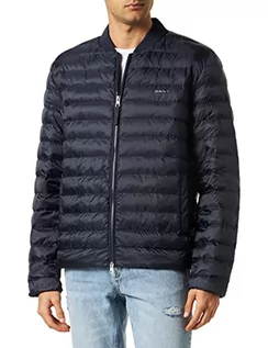 Kurtki męskie - GANT Męska kurtka Light Padded Bomber Jacket, Evening Blue, standardowa - grafika 1