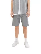 Spodenki damskie - TOM TAILOR Denim Męskie 1036287 szorty bermudy, 29653-Black White Chambray, XL, 29653 – Black White Chambray, XL - miniaturka - grafika 1