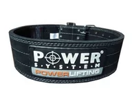 Pasy kulturystyczne - POWER-SYSTEM PAS POWERLIFTING BELT-BLACK-L - miniaturka - grafika 1