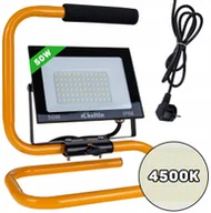 Lampy pozostałe - Naświetlacz LED 50W ze statywem budowlanym i przewodem – barwa biała neutralna 4500K 10 - miniaturka - grafika 1