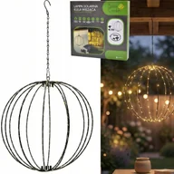 Lampy ogrodowe - Saska garden LAMPA SOLARNA WISZĄCA KULA 30CM 120 LED CIEPŁY BIAŁY - miniaturka - grafika 1