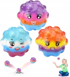 DAWRIS Zestaw 3x Piłka Księżycowa 7 cm - Super Odbijająca, Gumowa - Piłki dla dzieci DAWRIS Zestaw 3x Piłka Księżycowa 7 cm - Super Odbijająca, Gumowa - Piłki dla dzieci - miniaturka - grafika 1