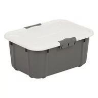 Meble modułowe i akcesoria - Pojemnik do przechowywania Velur 3,6 l szary BRANQ - miniaturka - grafika 1