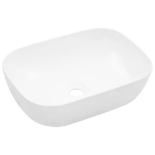 vidaXL Umywalka, 45,5 x 32 x 13 cm, ceramiczna, biała - Umywalki - miniaturka - grafika 1