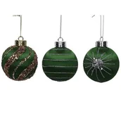 Bombki - Bombka styropianowa 8 cm zielona mix 1 szt. - miniaturka - grafika 1