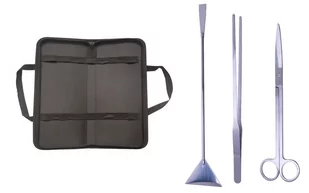 Deep Aqua Zestaw Narzędzi 4szt Srebrny Prosty - Pozostałe akcesoria do akwarium - miniaturka - grafika 1