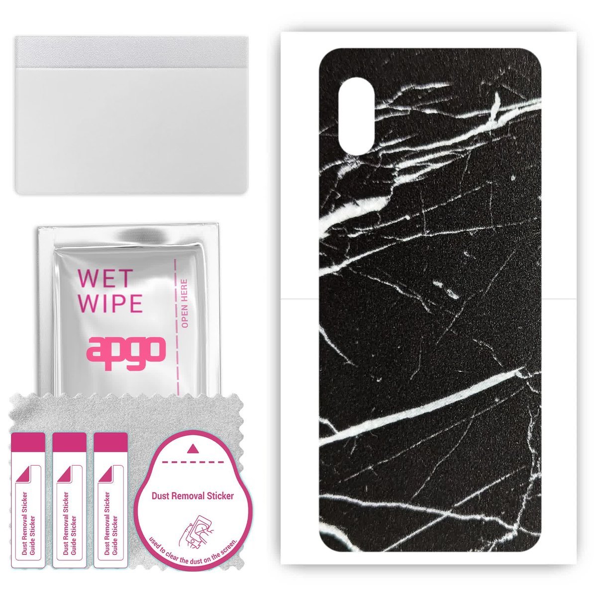 Folia naklejka skórka strukturalna na TYŁ do Samsung Galaxy A21 SC-42A - Marmur Ciemny - apgo SKINS