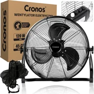 Wentylatory - Wentylator podłogowy mocny wiatrak 120W Cronos KYT-30D1 Czarny - miniaturka - grafika 1