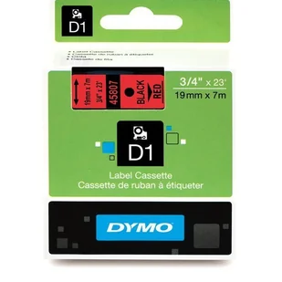 Dymo Taśma D1 - 19 mm x 7 m czarny - czerwony (S0720870) - Etykiety do drukarek - miniaturka - grafika 5