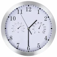 Zegary - Okrągły biały zegar w klasycznym stylu 30 cm L2-P80 - miniaturka - grafika 1
